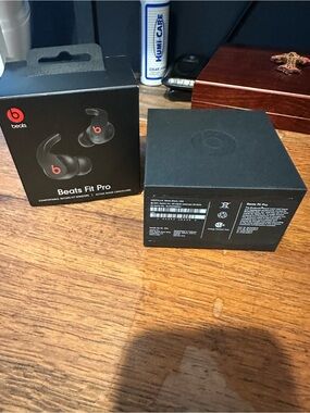Beats by Dre Beats Fit Pro Wireless Earbuds in Black with Red Logo